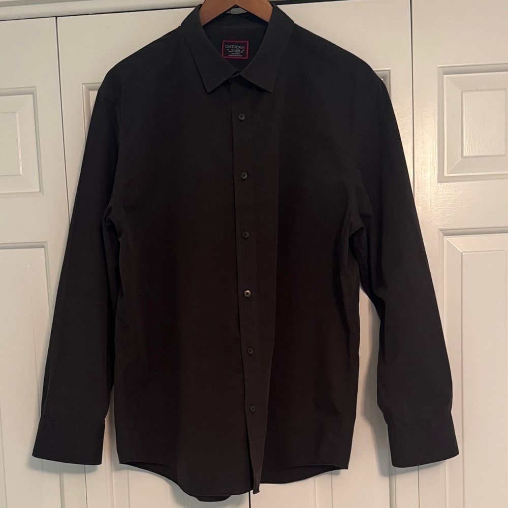UNTUCKit Men's Charcoal Gray Dress Shirt